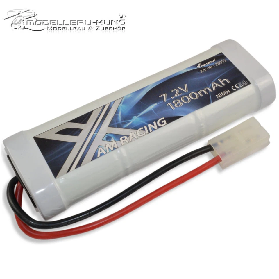 AMEWI Ni-MH Tuning Akku 1800 mAh 7,2V Tamiya Stecker Henglong Panzer Monstertruc - Bild 1 von 1