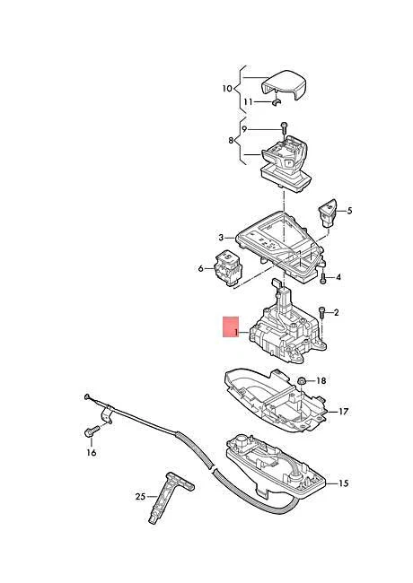Mecanismo selector original AUDI A4 Avant S4 quattro A5 S5 Cabriolet 8W1713041K Foto 1 de 1