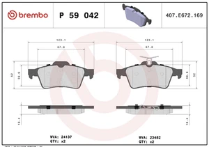 BREMBO P 59 042 Plaquettes de freins - Picture 1 of 1