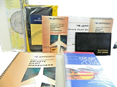 Jeppesen Student Pilot Books, Guides, Misc. Materials w/ Canvas shoulder Bag Foto 1 de 3