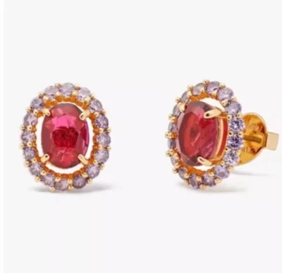 Tachuelas Kate Spade New York Victoria, rojo/púrpura, día de San Valentín nuevas con etiquetas Foto 1 de 4