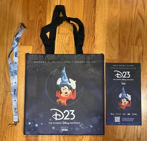 Disney D23 Expo 2024 Disney Fan Event Tote Bag + Event Guide + Lanyard Set New! - Picture 1 of 12