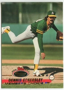 Topps Stadium Club Members Choice #291 1993 Dennis Eckersley Oakland Athletics - Imagen 1 de 2