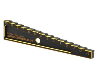 AM Arrowmax Black Golden 1/10 Car Chassis Droop Gauge (-3 ~ 10mm) [AMX-171012] - Image 1 of 2