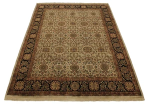 9'0" x 12'7" ft. Indian Vegetable Dye Wool Hand Knotted Oriental Area Rug - Picture 1 of 8