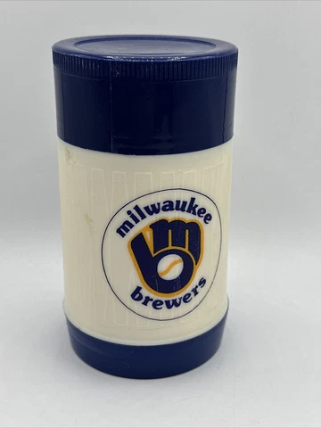 Vintage Milwaukee Brewers Thermos Maxwell House Ball And Glove Fast Free Ship Cover