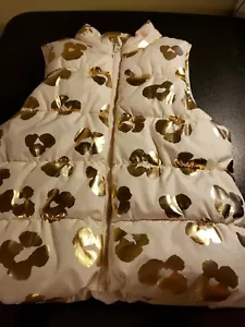MÄDCHEN CRAZY 8 PUFFER WESTE GRÖSSE 8 WEISSGOLD VOLLER REISSVERSCHLUSS POLY GEFÜTTERTER FLAUH WEICH - Bild 1 von 9