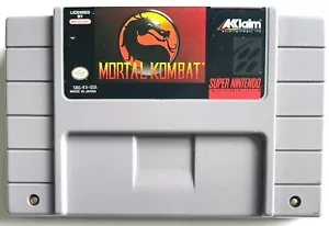 ORIGINAL VINTAGE MORTAL KOMBAT SUPER NINTENDO SNES GAME CARTRIDGE - Picture 1 of 3