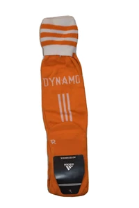 adidas Mens MLS Houston Dynamo Orange Formotion Extreme Soccer Socks New - Picture 1 of 5