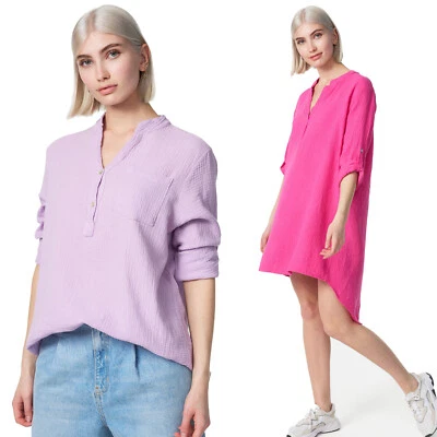 Bluse Tunika Musselin Hemdbluse Damen Hemd Casual Outdoor Shirt PM17 PM SELECTED - Bild 1 von 3