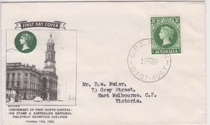 Stamp 3&1/2d centenary 1st South Australia issue on Guthrie specific cachet FDC - Picture 1 of 1