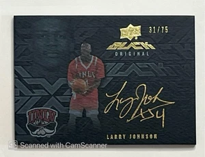 2012 Upper Deck UD Black Signatures Larry Johnson Auto /75 UNLV Autograph - Picture 1 of 2