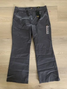 Neu Lee Damen faltenfreie Hose Größe 14 kurze statische grau Freizeithose - Bild 1 von 12