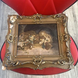 Antique 1800s Framed Oil Painting Signed German? - Picture 1 of 19