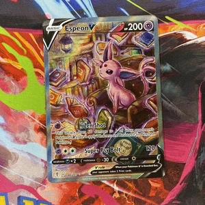 Espeon V (arte completo alternativo) 180/203 SWSH07: Evolving Skies Holo - Imagen 1 de 2