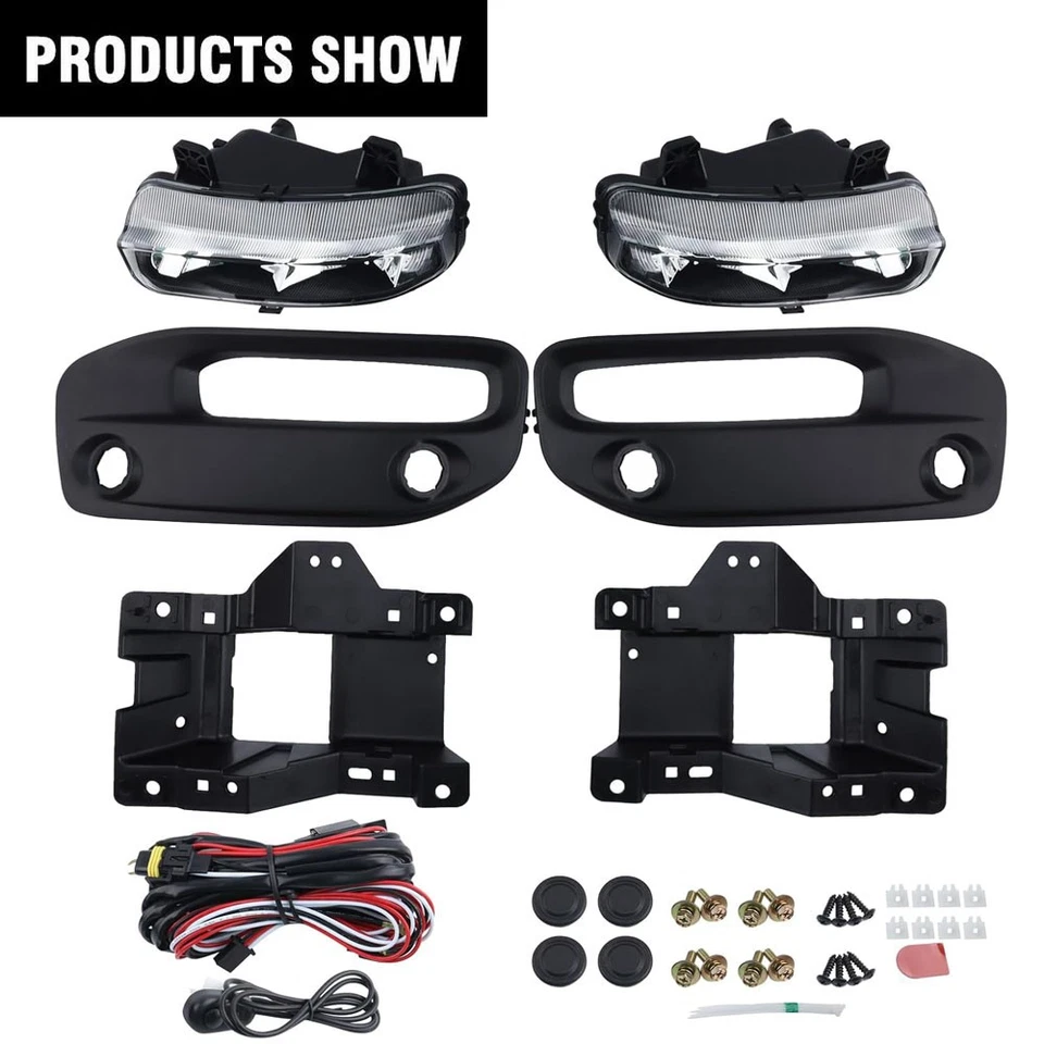 Luces antiniebla LED luces de conducción con cables de soporte para Dodge Ram 2500 3500 2019-2024 Foto 1 de 4