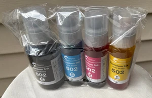 Hiipoo 502 Ink Refill Bottles Fit for Epson ET2760 ET2800 ET2803 ET2850 ET3700 - Picture 1 of 3