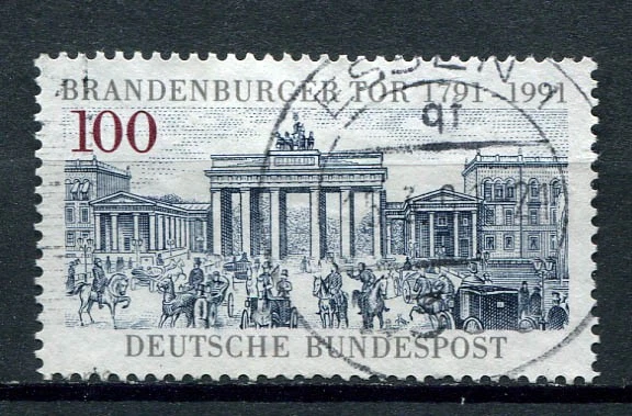 Alemania - RFA: sello Puerta de Brandeburgo de 1991 - usado Foto 1 de 1