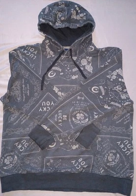 Sudadera con Capucha Lucky Brand Patchwork Talla XL Adulto Gris Moonshine Active Be Lucky Foto 1 de 4