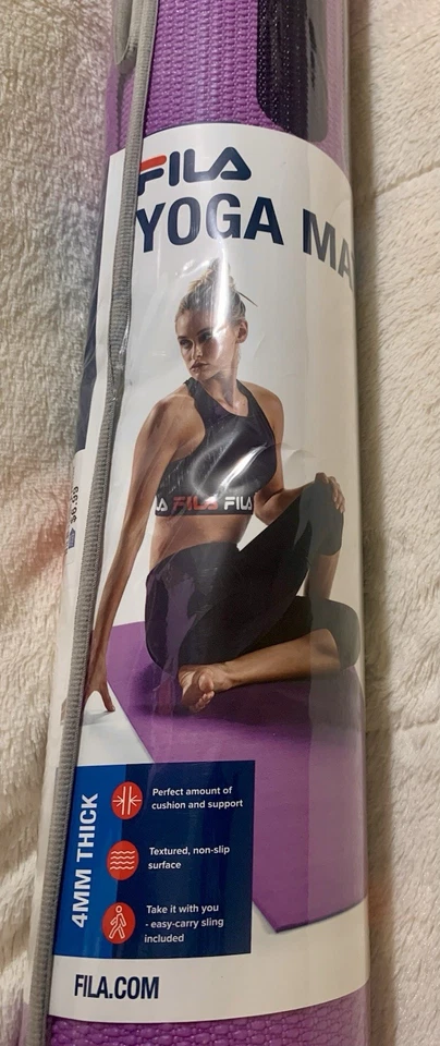 FILA 4mm Purple Exercise Fitness Yoga - Image 1 of 4