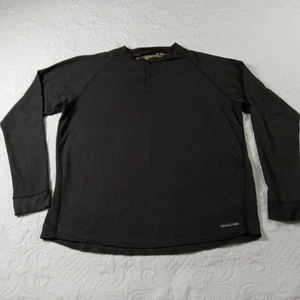 Camisa Henley RealTree Waffle Weave Para Hombre XL Negra Defectos de Capa Base - Imagen 1 de 5