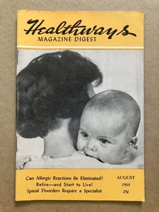 Healthways Magazine Digest (Aug 1964) Allergic Reactions, Spinal Disorders, VG! - Picture 1 of 3