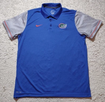 Camisa Polo Nike Florida Gators Para Hombres XL Azul DriFit Golf Rendimiento Elastizada NCAA Foto 1 de 4
