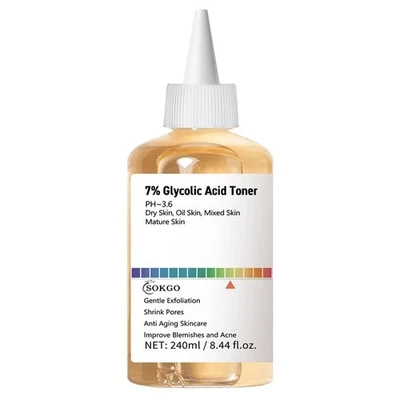 Tónico exfoliante con ácido glicólico 7 %, facial 8,44 fl oz (paquete de 1)  Foto 1 de 4