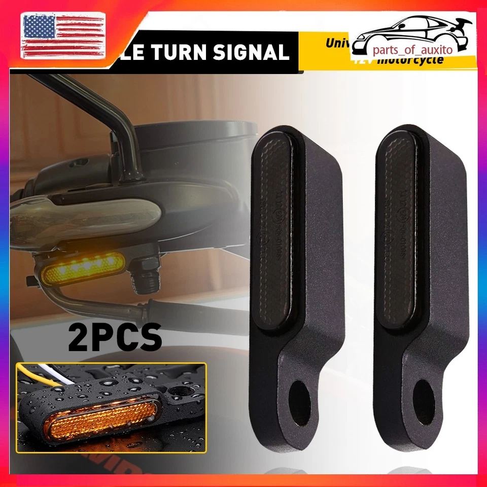 Светодиодные указатели поворота желтые мигалки белые ходовые огни для мотоциклов Kawasaki BMW - Изображение 1 из 4