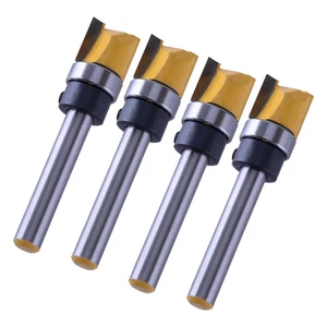 4pcs 1/4 Shank Top Woodwork Milling Cutter Bearing Flush Trim Router Bit we - Picture 1 of 4