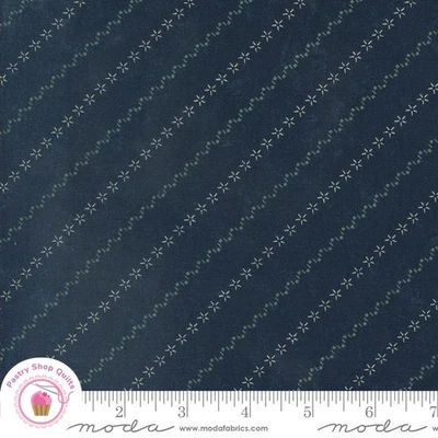 Moda DAISY LANE 9766 14 Blue Navy Stripe KANSAS TROUBLES Quilt Fabric - Image 1 of 4