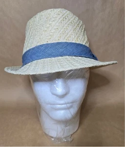 Sombrero Bass Fedora S/M Beige con Banda Azul, defecto*decoloración*, para mujer - Imagen 1 de 12