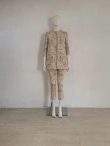Zara (S) Floral Trousers Suit UK 8 10 EU 36 38 Long-Line Blazer Jacket Co-Ord - Picture 1 of 18