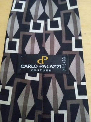 Corbata geométrica 100 % seda Carlo Palazzi Studio Foto 1 de 4