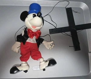 Vintage Disney Mickey Mouse Marionette Puppe Zylinder Hut Smoking Mickey - Bild 1 von 6