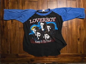Vintage Women's Loverboy Keep it Up 3/4 Sleeve Shirt Medium 1983 - Picture 1 of 7