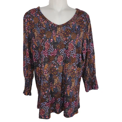 FDJ Vestido Francés Mujer Estampado Cuello en V Puño Calado Top Floral Pequeño 3113476 Foto 1 de 4