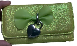 CLAIRE'S Portafoglio Pochette Multifunzione Moda Giallo Verde Scintillante 4x6" #CLAR - Foto 1 di 8