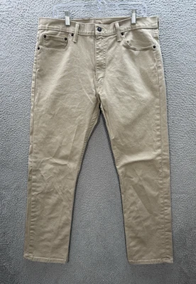Pantalones de mezclilla Levis 513 para hombre 36x30 tostados ajustados rectos elásticos ropa de trabajo patinador grunge Foto 1 de 4