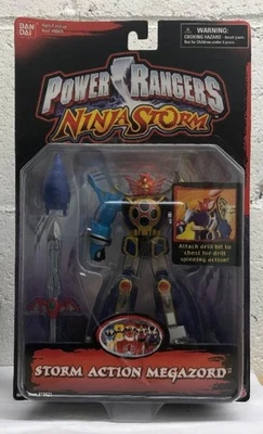 Power Rangers Ninja Storm 6" Storm Action Megazord Bandai broca giratória lacrada - Imagem 1 de 2