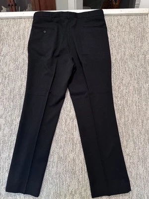 Pantalones de vestir plisados negros vintage Botany 500 para hombre 38x32 Foto 1 de 4