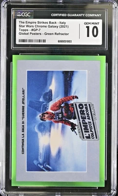 2021 Star Wars Chrome Galaxy Empire Global Poster Green Italy /99 #GP-7 CGC 10 - Image 1 of 2