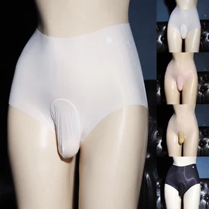 Mutandine vita alta marsupio trasparente seta ghiaccio slip uomo sexy e comode - Foto 1 di 34