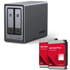 Ugreen NASync DXP2800 NAS System 2-Bay + Western Digital Festplatte 8 TB - Bild 1 von 6