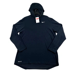Nike Dri-Fit Langarm Hoodie Tee T-Shirt Herren Gr. Lg Schwarz CJ1696-010 NEU - Bild 1 von 10