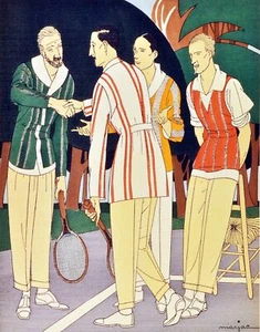 Cartel estampado. Diseño interior Art. Retro moda. Club de tenis para hombre.6361 - Imagen 1 de 1