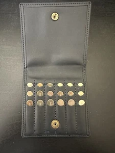 18x Brooks Brothers Gold Toned Collar Stays + Genuine Leather Pouch Made In USA - Picture 1 of 5