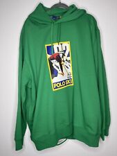 Polo Ralph Lauren Men's Green Polo Ski Graphic Pullover Hooded Sweater 3XB NWT
