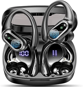 Wireless Bluetooth Earbuds, Stereo Deep Bass, 50Hrs Playtime, IPX7 Waterproof - Picture 1 of 12