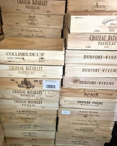 Wooden Wine Box Crate - SHALLOW TRAYS - Storage shop Home - CLEARANCE BOXES - Picture 1 of 16